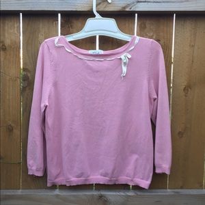 Pink XL sweater with white ribbon